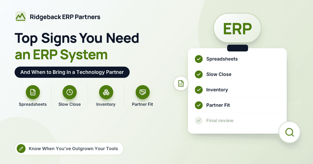 Top Signs Your Business Needs an ERP System and a Technology Partner