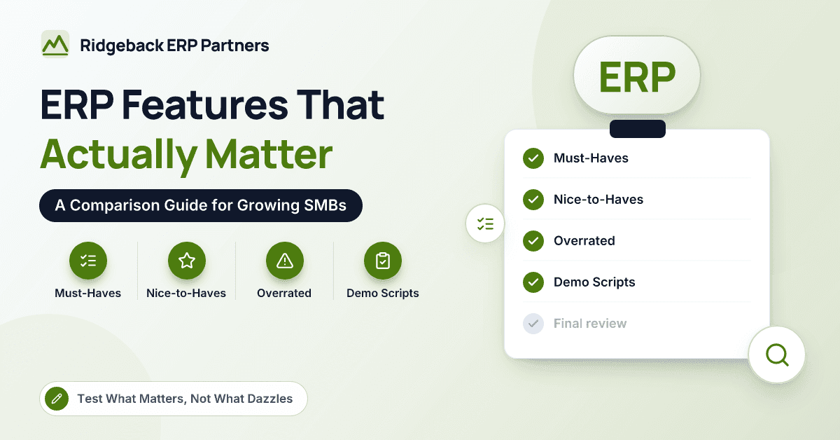 ERP Comparison for Growing SMBs – Features That Actually Matter