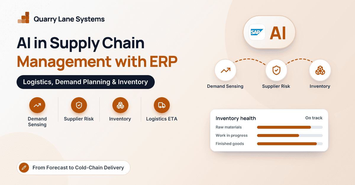 AI in Supply Chain Management with ERP: Logistics, Demand Planning & Inventory