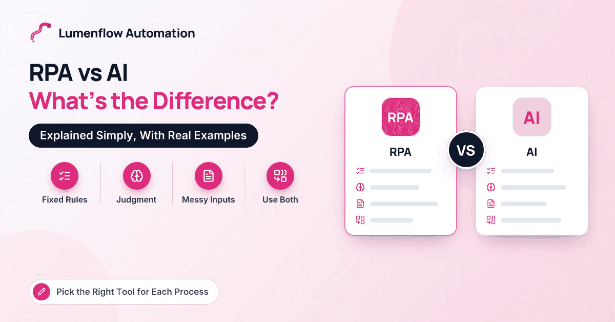 RPA vs AI – What’s the Difference? (Explained Simply)